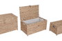 DKD Home Decor Set de 3 Baúles de Jacinto de Agua y Madera Natural