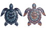 DKD Home Decor Decoración de Pared Metal Tortuga Surtido de 2