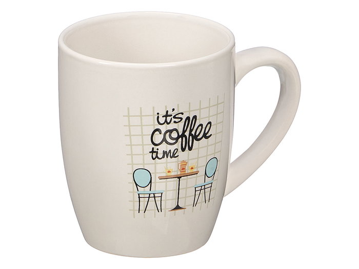 VESSIA Taza de Porcelana Coffee Time 350ml Blanco-Marron-Negro (Pack de 27) skus: B1CS4VLSM4