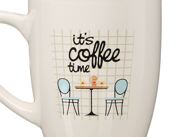 VESSIA Taza de Porcelana Coffee Time 350ml Blanco-Marron-Negro (Pack de 27) skus: B1CS4VLSM4