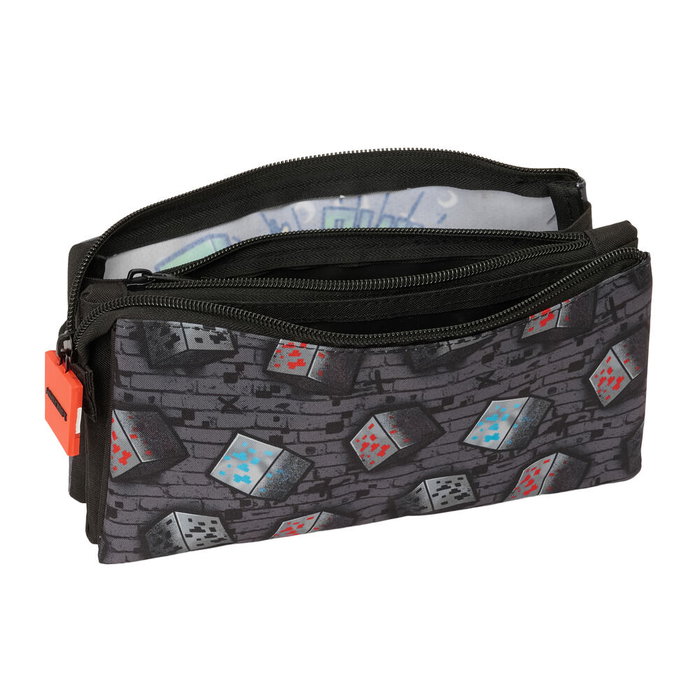 Safta Estuche Portatodo Triple Minecraft Graffiti Safta Estuche Portatodo Triple Minecraft Graffiti