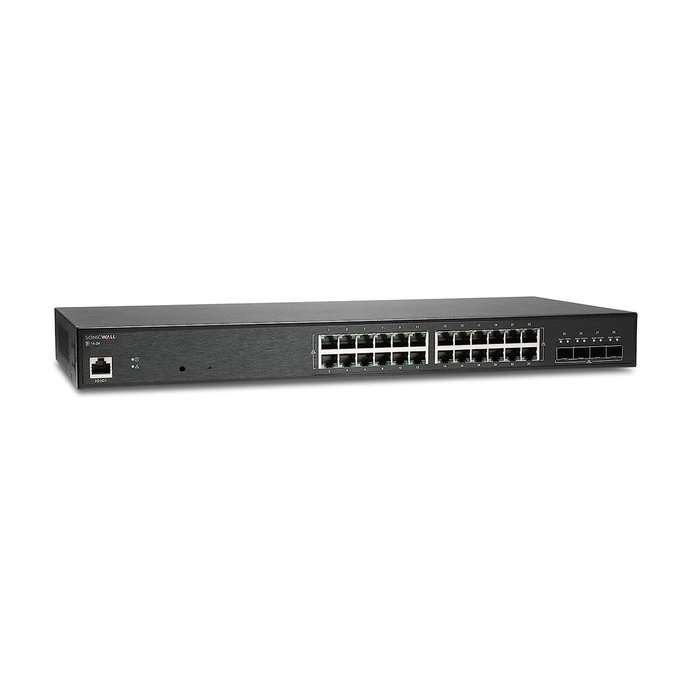 Sonicwall Switch SWS14-24 - Conmutador gestionado 24x 10/100/1000 + 4x SFP+ 10 Gigabit, montaje en rack, con 1 año soporte 24x7