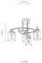 Opviq Lámpara de Araña AV-1373-4E, Metal, Cobre Envejecido, 32 cm Largo x 51 cm Diámetro, Elegante y Moderna para Hogar u Oficina