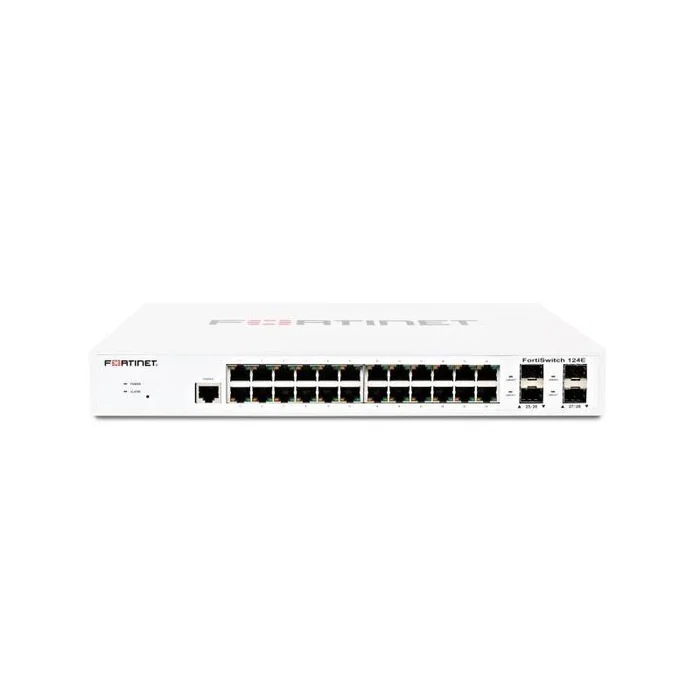 Fortinet Switch gestionable FS-124E L2 24xGE RJ45 4xGE SFP 256MB DDR3 Montaje rack sin ventilador