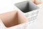 DKD Home Decor Macetero Tropical de Cemento para Plantas Gris Beige - Set de 2 Unidades, 14x14x13 cm