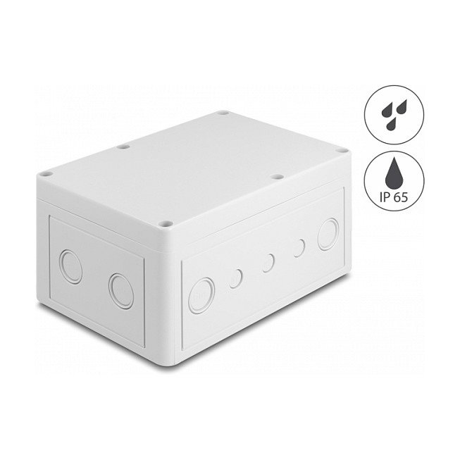 DeLOCK Carcasa de instalación con entradas de cable 180 x 125 x 90 mm gris DeLOCK Carcasa de instalación con entradas de cable 180 x 125 x 90 mm gris
