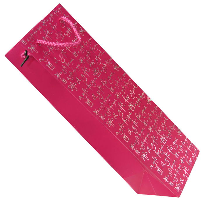 Party Time Bolsa de Regalo para Botella Surtida en Papel con Asas de Cuerda 10.5x10.5x36 cm