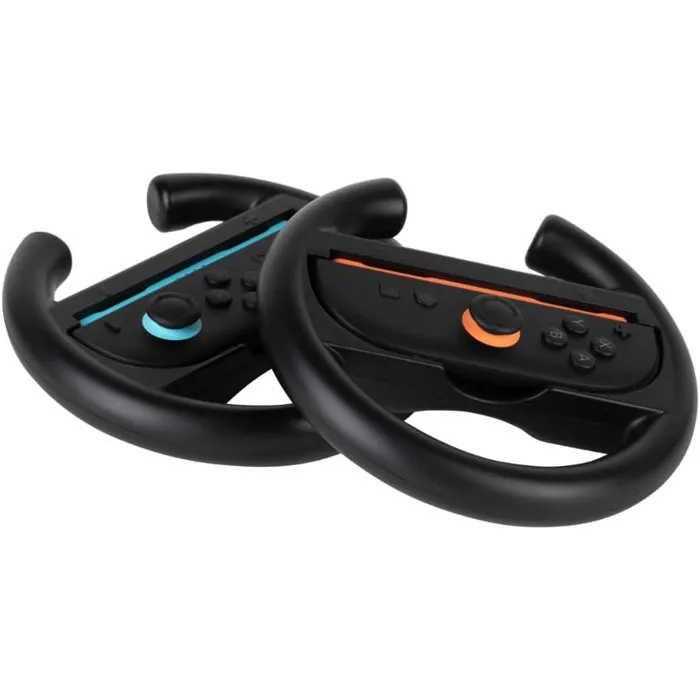 Konix Volantes de Carreras para Nintendo Switch con 2 Mandos Joy-Con, Negro, AACJP80522
