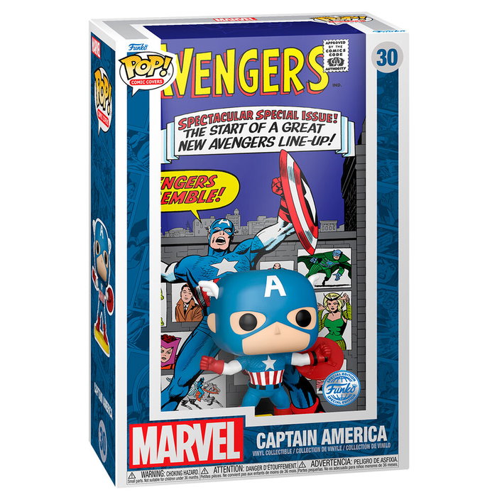 FUNKO Figura POP Comic Cover Marvel Los Vengadores Avengers Capitán América Exclusive FUNKO Figura POP Comic Cover Marvel Los Vengadores Avengers Capitán América Exclusive