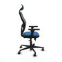 PIQUERAS Y CRESPO Silla de oficina Jorquera con mecanismo Sincro/Traslack, Azul claro y Gris