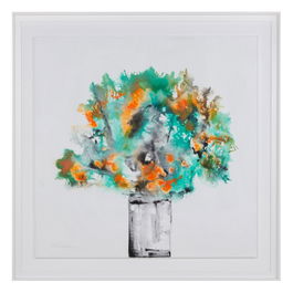 Cuadro Pintura Jarrón Lienzo Decoración 113 X 113 cm