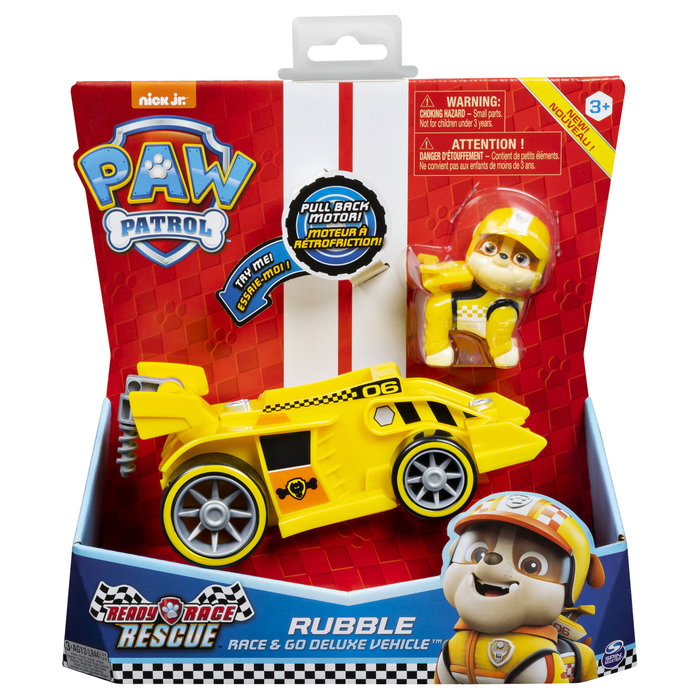 Spinmaster Paw Patrol Rubbles Race & Go Deluxe con Figura