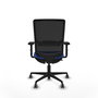 PIQUERAS Y CRESPO Silla de oficina Haches Azul/Negro con mecanismo Sincro/Traslack