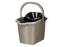 Arte Regal Cubo Fregar 15L Negro Gris 41x32x31 cm con Ruedas (Set de 10)