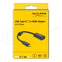 DeLOCK 61085 Adaptador USB Tipo-C a HDMI 8K 60 Hz HDR10 Negro