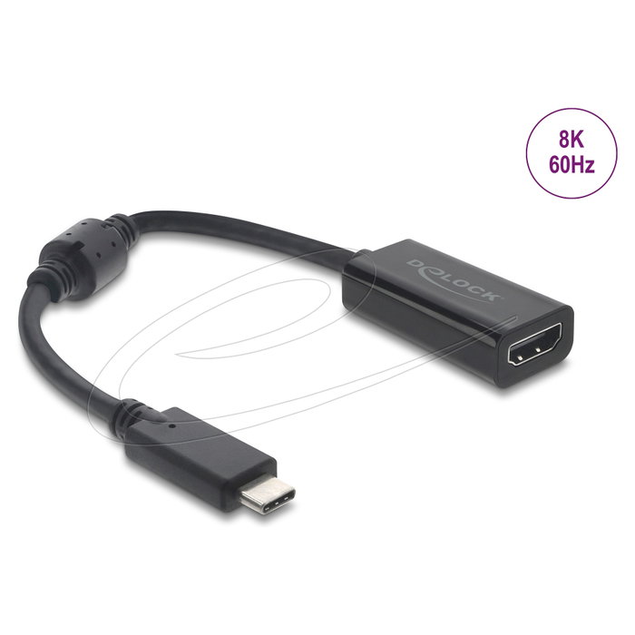 DeLOCK 61085 Adaptador USB Tipo-C a HDMI 8K 60 Hz HDR10 Negro DeLOCK 61085 Adaptador USB Tipo-C a HDMI 8K 60 Hz HDR10 Negro