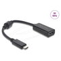 DeLOCK 61085 Adaptador USB Tipo-C a HDMI 8K 60 Hz HDR10 Negro