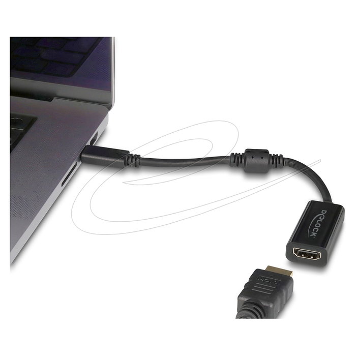 DeLOCK 61085 Adaptador USB Tipo-C a HDMI 8K 60 Hz HDR10 Negro DeLOCK 61085 Adaptador USB Tipo-C a HDMI 8K 60 Hz HDR10 Negro