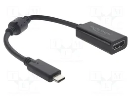 DeLOCK Adaptador USB Tipo C a HDMI 8K 60 Hz HDR Negro 61085