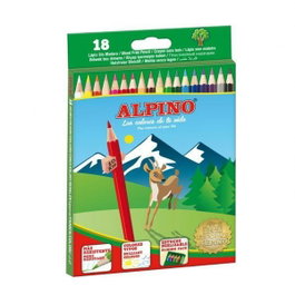 Alpino Estuche de 18 Lápices de Colores Largos Surtidos
