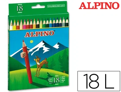 Alpino Estuche de 18 Lápices de Colores Largos Surtidos Alpino Estuche de 18 Lápices de Colores Largos Surtidos
