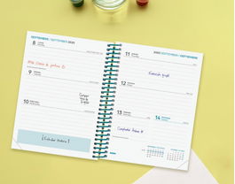 Finocam Agenda Diva Estudiantes Espiral 8º SVH Colors 2025-2026 para Secundaria con Festivos y Contenido Extra