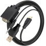 Aisens Cable Conversor A115-1008 de SVGA y Audio a HDMI con USB de Alimentación, 1.5m, Negro, Resolución 1080P, Plug and Play