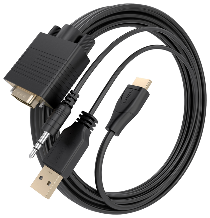 Aisens Cable Conversor SVGA a HDMI con Audio, 1.5m, Negro