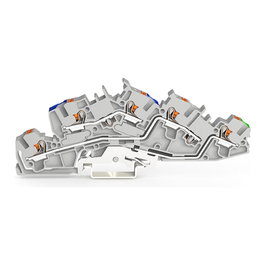 WAGO 2205-7646 Terminal de conexión N/L/PE Push-in CAGE CLAMP, Gris