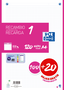 Oxford Recambio Classic A4 Cuadriculado 5x5 mm 120 Hojas Fucsia