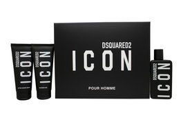 DSquared² Icon Pour Homme Gift Set 100ml EDP + 100ml Shower Gel + 100ml Aftershave Balm