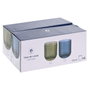 DKD Home Decor Set de 6 Vasos Verdes Colección Espiga Garbo 24 7.5 x 9.5 x 7.5 cm