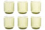DKD Home Decor Set de 6 Vasos Verdes Colección Espiga Garbo 24 7.5 x 9.5 x 7.5 cm