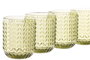 DKD Home Decor Set de 6 Vasos Verdes Colección Espiga Garbo 24 7.5 x 9.5 x 7.5 cm