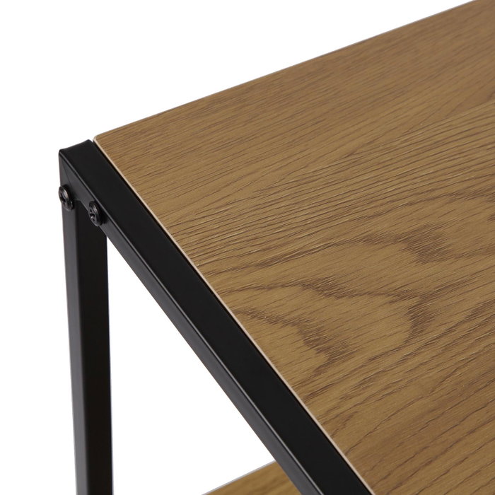 Versa Consola Blossom Oscura 30x90 cm - Madera Roble y Metal