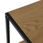 Versa Consola Blossom Oscura 30x90 cm - Madera Roble y Metal