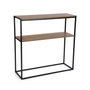 Versa Consola Blossom Oscura 30x90 cm - Madera Roble y Metal