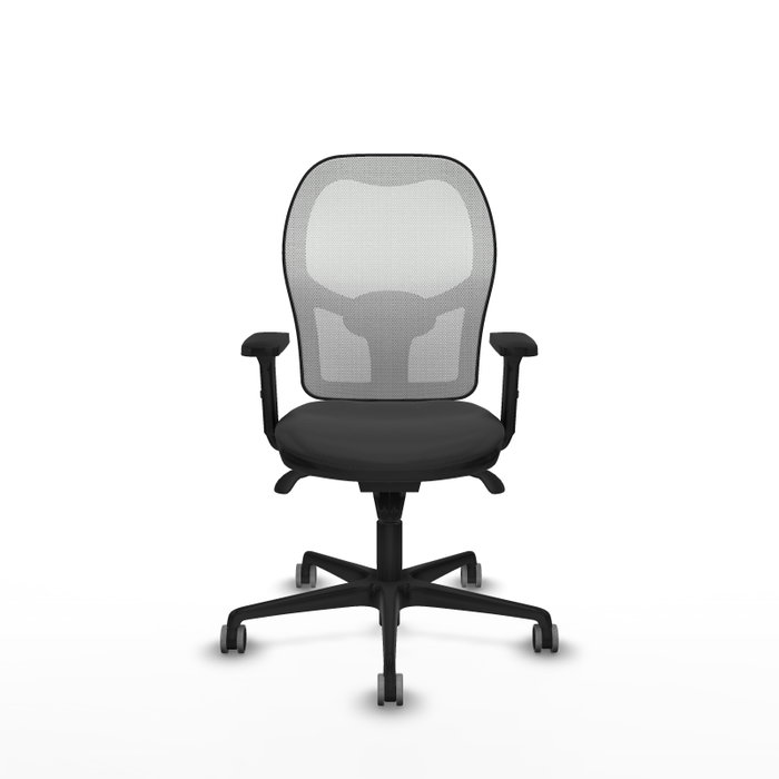 PIQUERAS Y CRESPO Silla de oficina Jorquera con mecanismo Sincro, gris oscuro y blanco PIQUERAS Y CRESPO Silla de oficina Jorquera con mecanismo Sincro, gris oscuro y blanco
