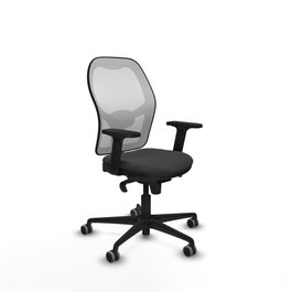 PIQUERAS Y CRESPO Silla de oficina Jorquera con mecanismo Sincro, gris oscuro y blanco