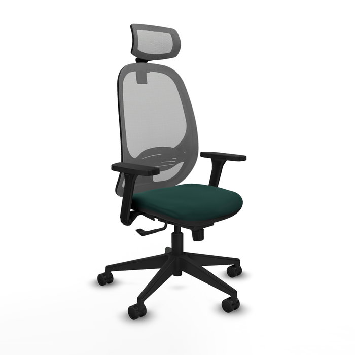 PIQUERAS Y CRESPO Silla de oficina Cilanco con mecanismo Sincro, Verde botella y Gris PIQUERAS Y CRESPO Silla de oficina Cilanco con mecanismo Sincro, Verde botella y Gris
