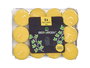 Ibergarden Set 24 Tealight Citronela 4H 14x3x11cm Aluminio Amarillo (Set de 24)