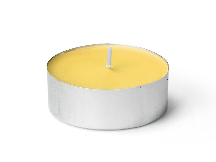 Ibergarden Set 24 Tealight Citronela 4H 14x3x11cm Aluminio Amarillo (Set de 24)