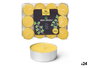 Ibergarden Set 24 Tealight Citronela 4H 14x3x11cm Aluminio Amarillo (Set de 24)