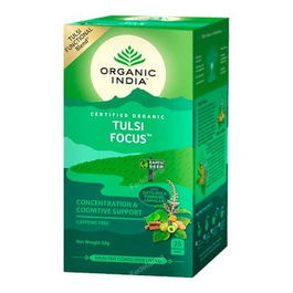 ORGANIC INDIA Tulsi Focus Infusion Ayurvedica Té Concentración 25 Bolsas