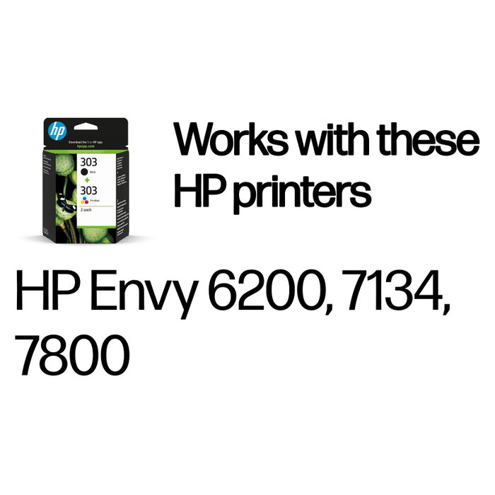 HP 303 Multipack de Cartuchos de Tinta Negro y Tricolor Original