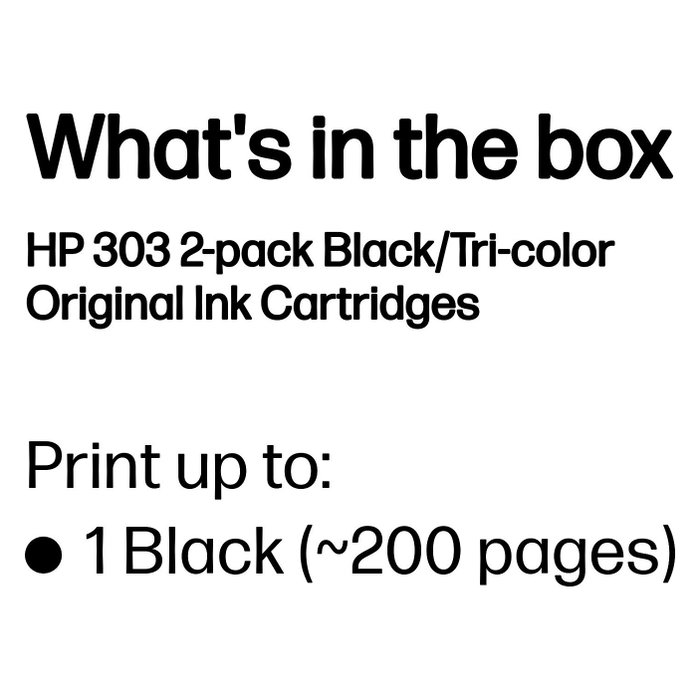 HP 303 Multipack de Cartuchos de Tinta Negro y Tricolor Original