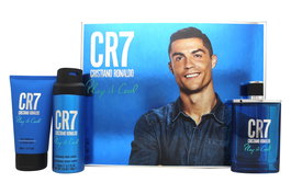 Cristiano Ronaldo CR7 Play It Cool Gift Set 100ml EDT Spray + 150ml Shower Gel +150ml Vaporizador Corporal