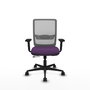 PIQUERAS Y CRESPO Silla de oficina Haches con mecanismo Sincro/Traslack, Morado y Gris