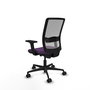PIQUERAS Y CRESPO Silla de oficina Haches con mecanismo Sincro/Traslack, Morado y Gris