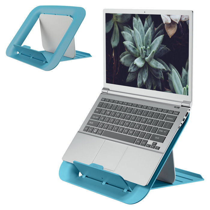 Leitz Soporte para portátil Ergo Cosy azul ajustable 4 alturas Leitz Soporte para portátil Ergo Cosy azul ajustable 4 alturas